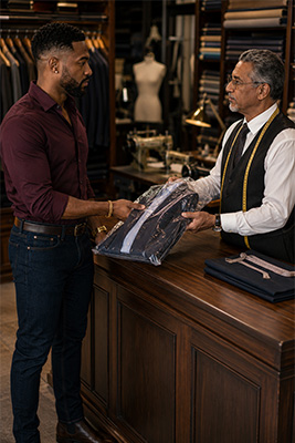 A customer treating a tailor as a simple transaction rather than building a professional relationship