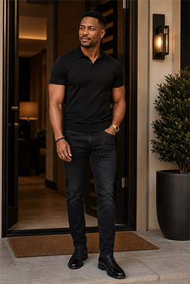 Confident well-dressed man leaving the house after applying fragrance correctly.
