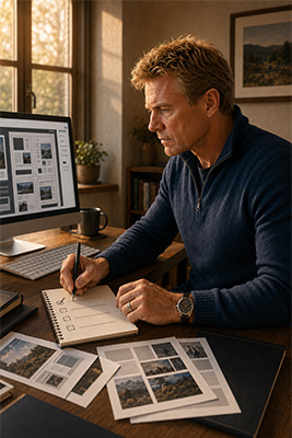 Focused man completing one important task at a time instead of worrying about everything at once