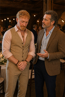 Comparison showing distracted body language and attentive eye contact during a conversation